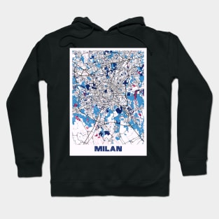 Milan - Italy MilkTea City Map Hoodie